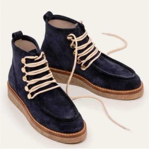 Boden Shoes - Boden Suede Gowrie Ankle Lace Up Boots Blue Size EU40 (9) Like New!